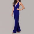 thumbnail image 1 of KIHOUT Women's Halter Neck Deep V-Neck Jumpsuit Sleeveless Backless Wide Leg Formal Blouse for Party Evening Wear, 1 of 9