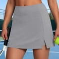 thumbnail image 1 of KIHOUT Women's Solid Color High Waisted Athletic Skort with Built-in Shorts Side Split Tennis Golf Skirt for Summer Casual and Sports Wear, 1 of 4