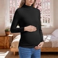 thumbnail image 1 of KIHOUT Women's Warm Maternity Velvet Fleece Top Ladies Fashion Solid Color Long Sleeve Pregnant Casual Tops, 1 of 9