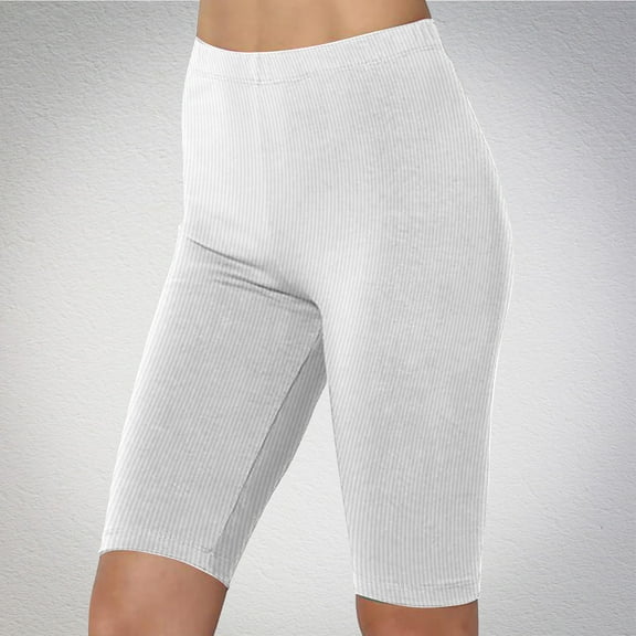 KIHOUT Womens Fashion Shorts Women’s Elastic Waist Summer Solid Casual With Outing Half Shorts Pants