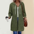 thumbnail image 1 of KIHOUT Womens Longline Hooded Cardigan Open Front Maxi Cardigan with Pockets Drawstring Loose Fit Long Sleeve Sweater Coat for Fall Winter, 1 of 8