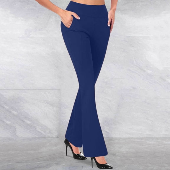 KIHOUT Womens Pants Plus Size Dress Pants Women High Waisted Leg Work Pants Stretch Office Casual Pants