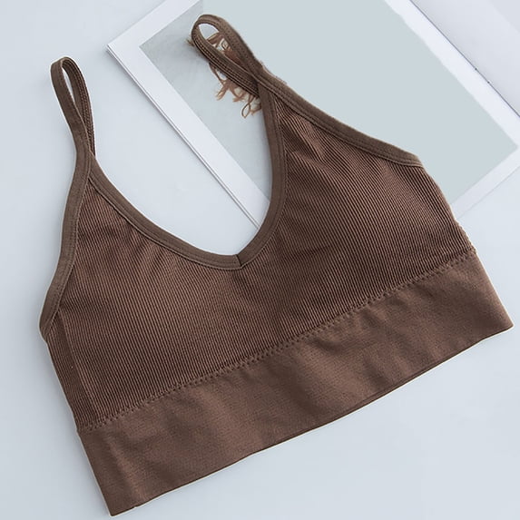 KIHOUT Womens Sport Bra Plus Size Women's Bra Wire Free Underwear OnePiece Bra Everyday Underwear Wrap Chest Without Steel Bras Discount