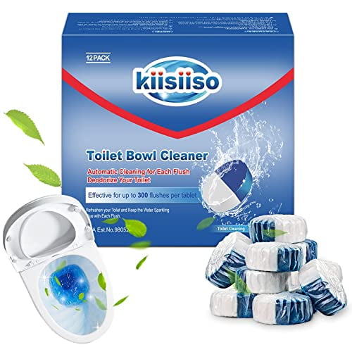 KIISIISO Toilet Bowl Cleaner Tablets, 12 PACK Commercial Household