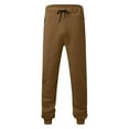 thumbnail image 1 of KIJBLAE Clothing Clearance Men's Athletic Pants Full Length Activewear Sweatpants for Men- With Pockets Solid Gym Zip-up Wide Leg Pants（Khaki L), 1 of 5