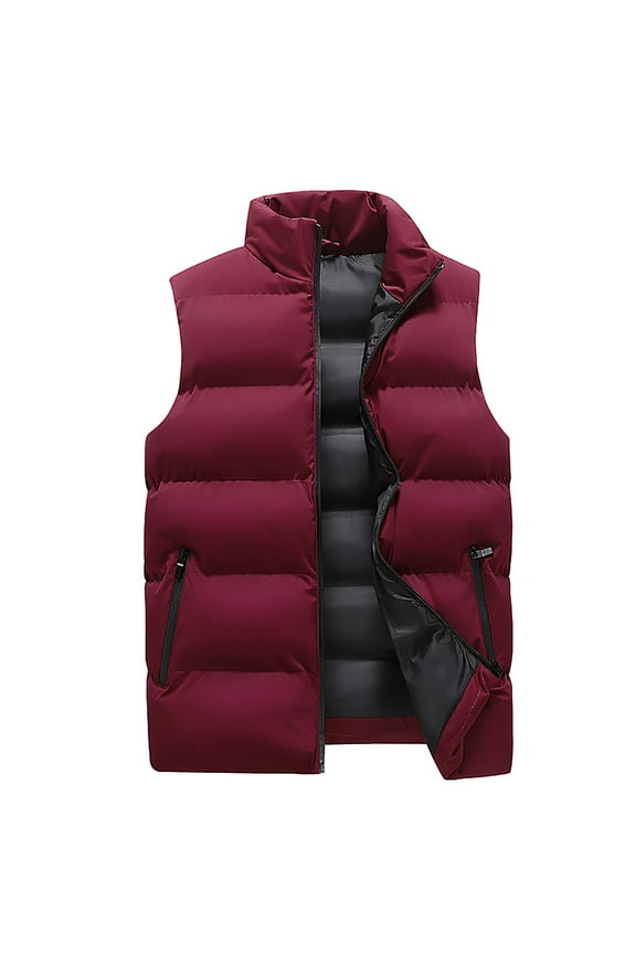 Clothing Vests for WoMen's Warm Caot for Winter Puffer Juniors Jackets Down Vest Ladies Puffer Jacket Puffy Jacket Winter Jackets (Red,XXL )