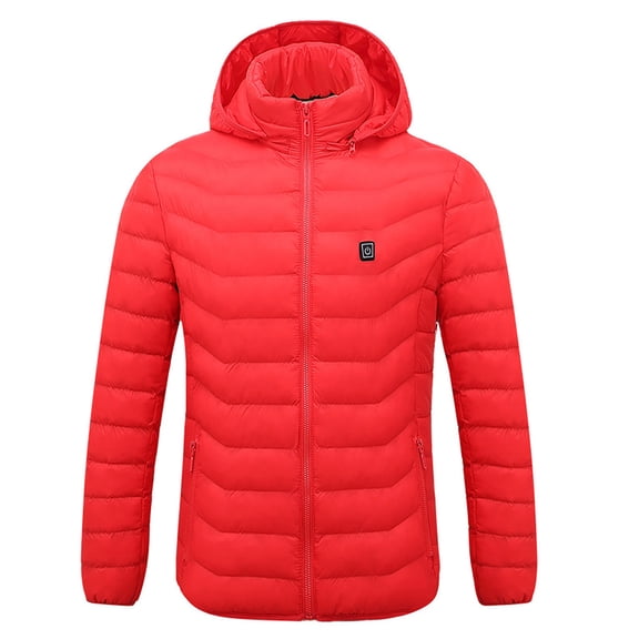 KIJBLAE Clothing Jacket Men's Warm Caot for Winter and Women , Heated Heated Hoodie ing Jackets USB Rechargeable Electric Heated Jacket(Red,XXXXL )