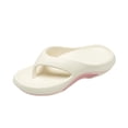 thumbnail image 1 of KIJBLAE Couples Flip Flops, Non-Slip Outdoor Summer Beach Slippers, Lightweight Flexible Footwear for Vacation Travel and Casual Daily Activities White 36-37, 1 of 6