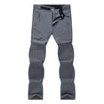 thumbnail image 1 of KIJBLAE Men Leisure Straight Leg Pants Trendy Relaxed Lightweight with Pockets Pants Office E Baggy Mid Waist Pants Classic Work Solid Gray XXL, 1 of 8