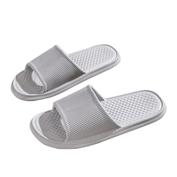 KIJBLAE Men's Summer Beach Sandals Bathroom Slippers Non-Slip Soft Flip Flops Home Indoor Slides Sandals Lightweight Shower Shoes Gray 45