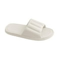 thumbnail image 1 of KIJBLAE Men's Summer Beach Slippers Bathroom Sandals Indoor Non-Slip Soft Cloud Slides Home Bath Shoes Quick Drying Slippers White 41, 1 of 3