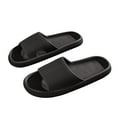 thumbnail image 1 of KIJBLAE Men's Summer Beach Slippers Bathroom Slides Sandals Indoor Non-Slip Soft Sole Home Slippers Hole Shoes Couples Flip Flops Light Slides Black 37, 1 of 3
