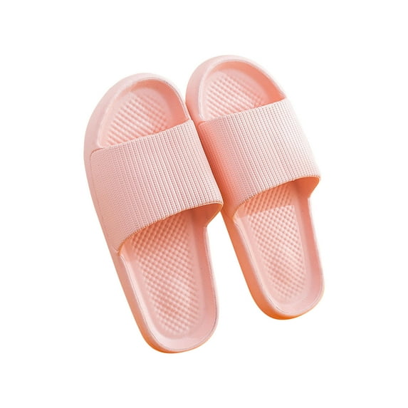 KIJBLAE Women's Slippers and Mens Solid Color Slippers Super Soft Breathable Non-Slip Bedroom Home Slippers Pink 36 Lady Slippers