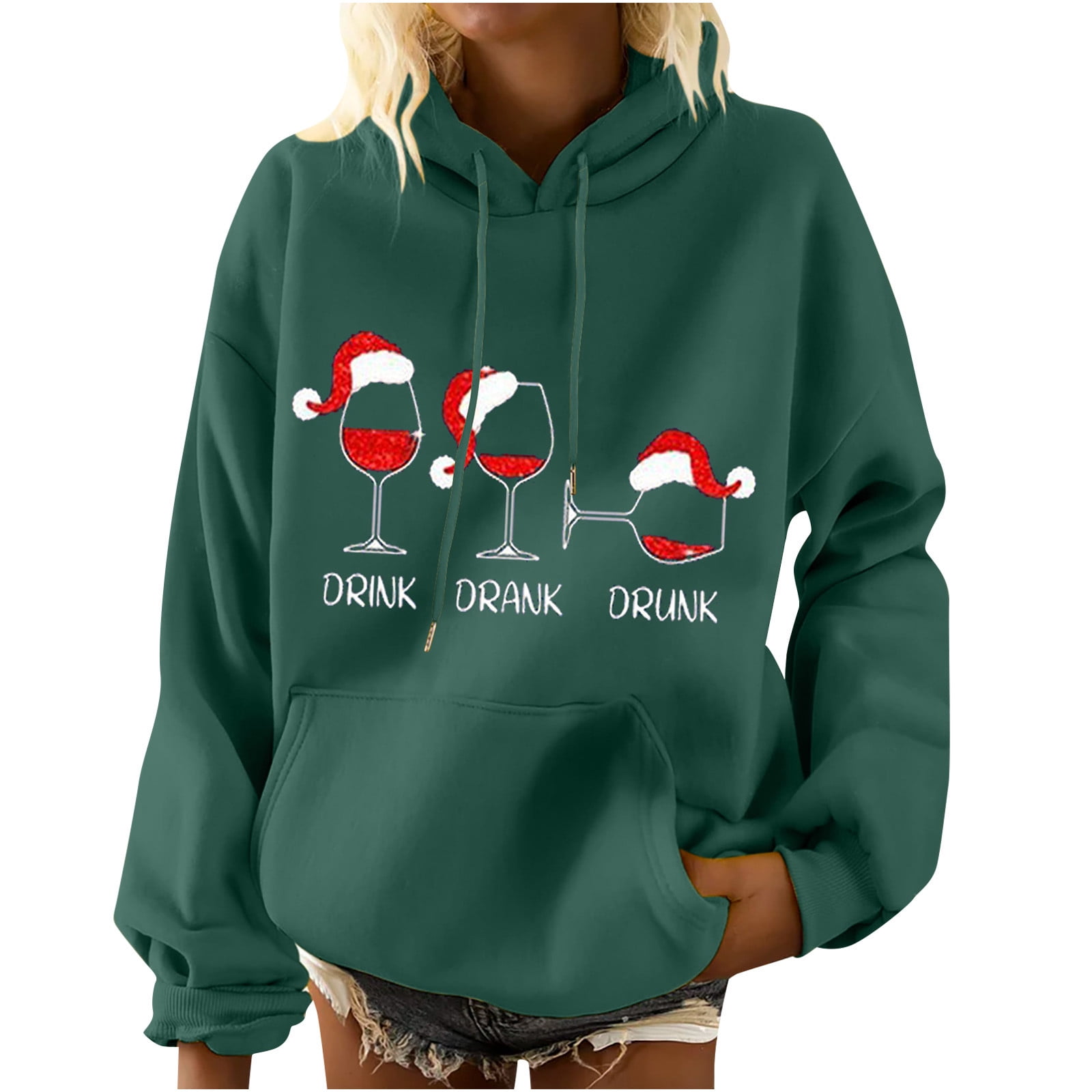Miekld Womens Christmas Graphic Sweatshirts,1 dollar items only,overstock  clearance,shopping online website,2 dollar stuff,sweatshirt  clearance,free+stuff,womens clothes sale prime today clearance, at   Women's Clothing store