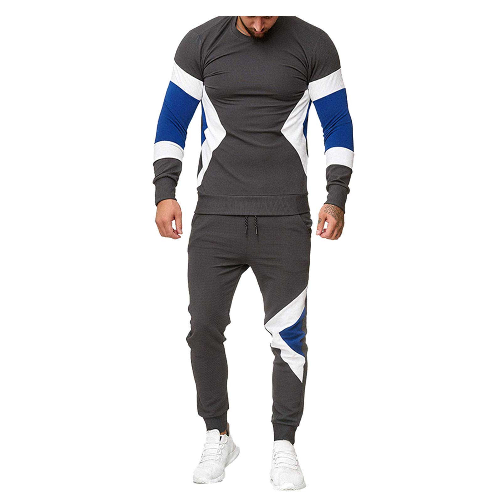 KIJBLAE Sales Tracksuit Track Suits for Men Men's Casual Tracksuit Set 2 Piece Outfits Long