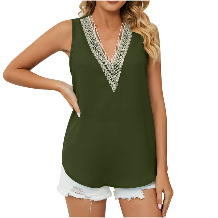 KIJBLAE Summer Tank Tops for Women Sleeveless Shirts for Girls