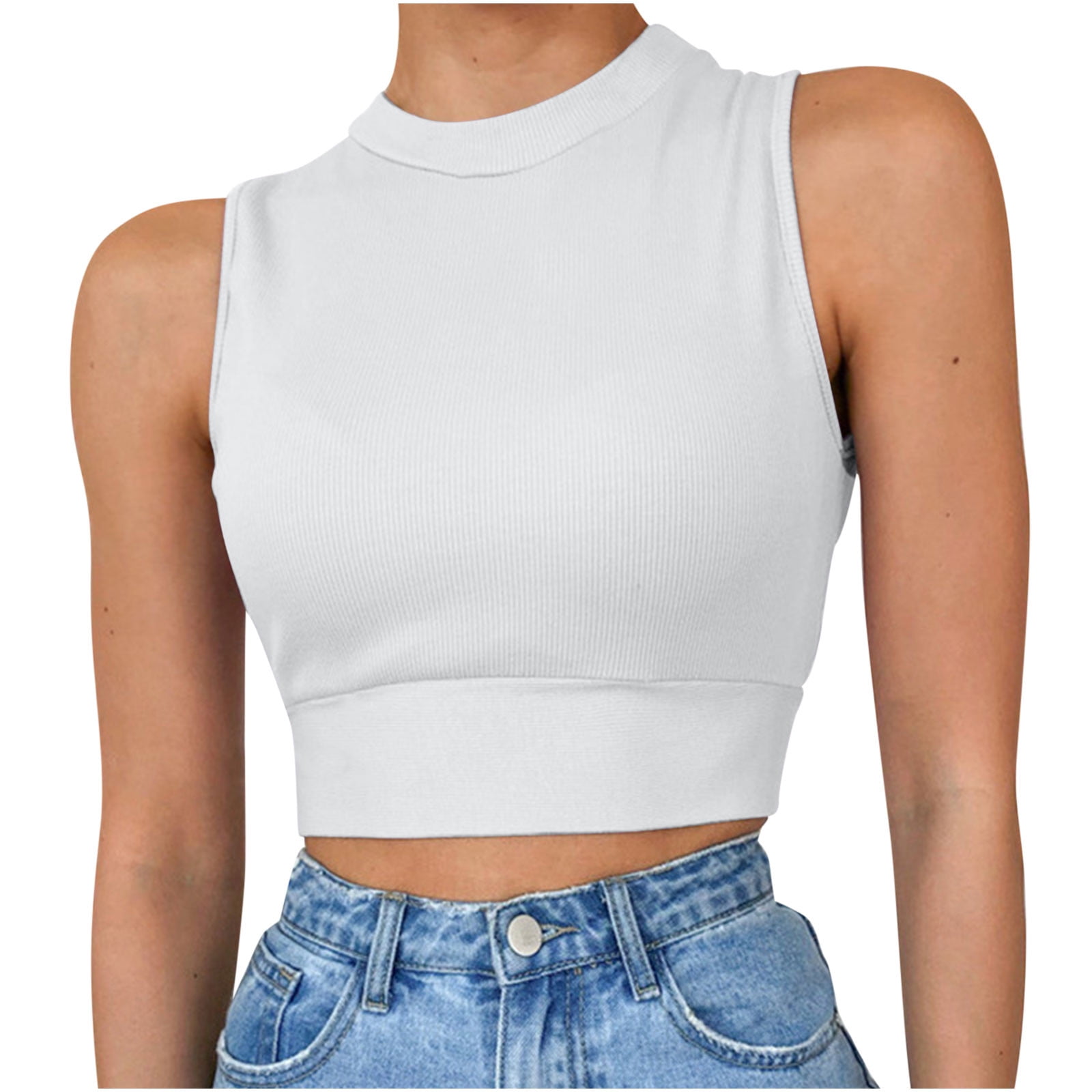 KIJBLAE Teen Girls Tee Shirts Solid Camisole Cozy Clothes Summer