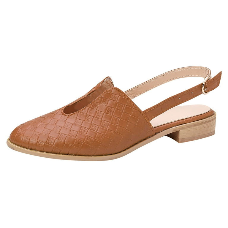 KIJBLAE Women Sandals Shoes Summer New Pointed Toe Flat Sandals