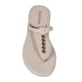 thumbnail image 1 of KIJBLAE Women Summer Fashion Beach Jelly Sandals Gold Ball Decor Flat Flip Flops Sandals Non-Slip Thong Slippers Female Sandals Beige 39, 1 of 6