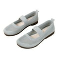 thumbnail image 1 of KIJBLAE Women Summer Mesh Shoes Breathable Slip-On Loafers Hollow Out Flats Beach Sandals Lightweight Walking Shoes Navy 38, 1 of 5