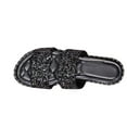 thumbnail image 1 of KIJBLAE Women Summer Sandals Bling Flats Wide Width Open Toe Sandals Slip on Shoes Sandals for Women Flat Sandals Ladies Sandals Beach Shoes Black 38, 1 of 9