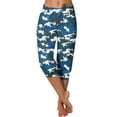 thumbnail image 1 of KIJBLAE Women's Activewear Yoga Pants Workout Running Tights Fitness Gym Sports Leggings Blue Camouflage Capri Pants with Pockets Blue XXXL, 1 of 6