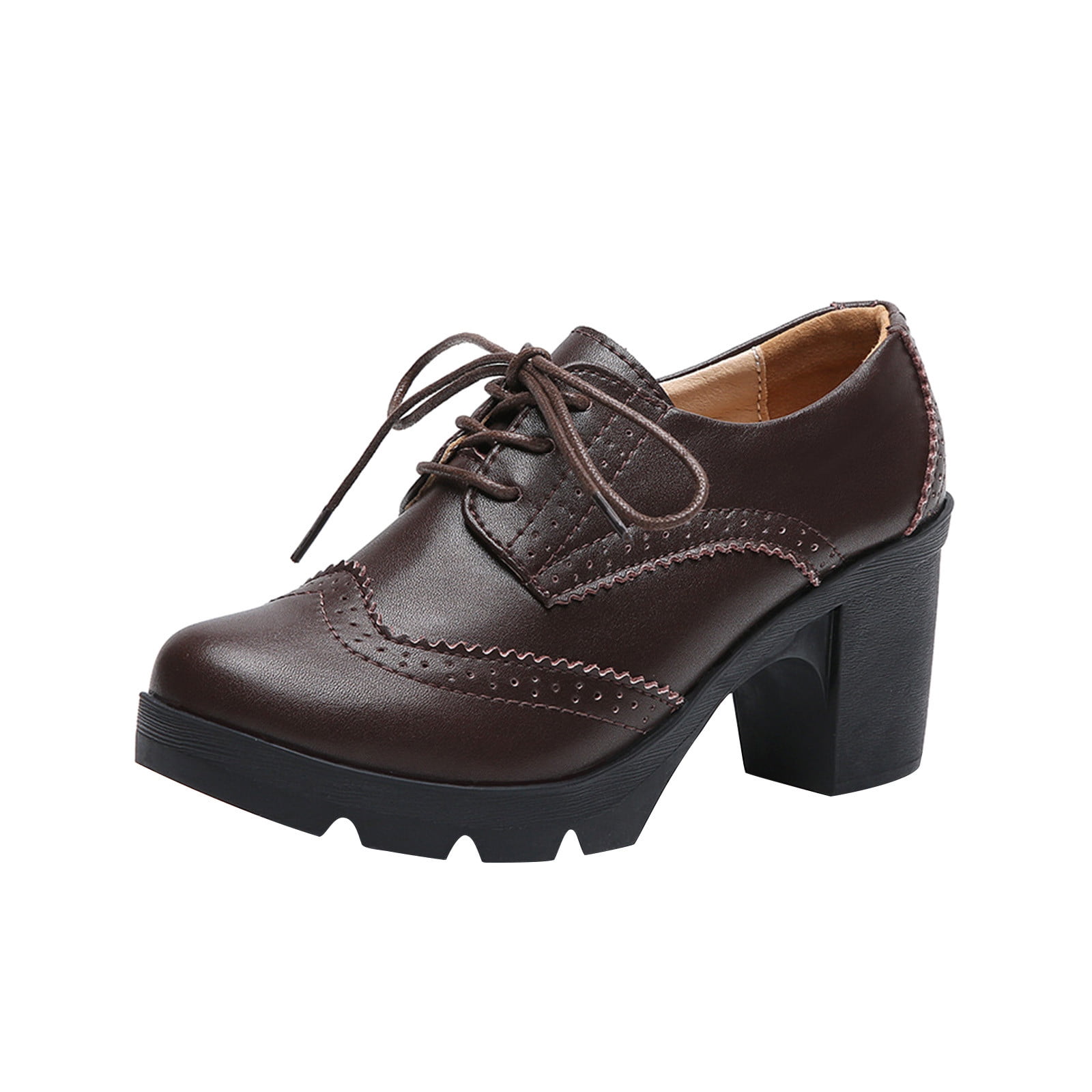 Chunky brogue boots online