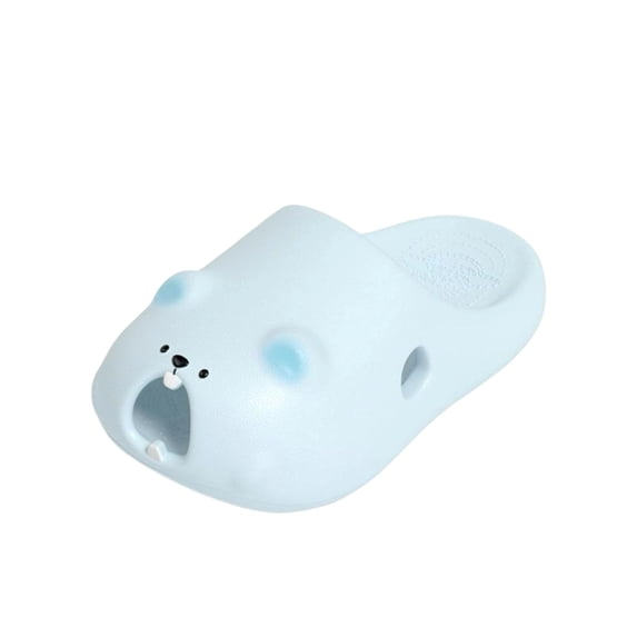 KIJBLAE Women's EVA Closed Toe House Slippers, Non Slip Soft Thick Sole Breathable Indoor Outdoor Shower Bath Casual Slides Light Blue 38-39
