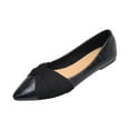 thumbnail image 1 of KIJBLAE Women's Flats Shoes Pointed Toe Slip On Bowknot Decor Ballet Flats Comfort Soft Office Dress Shoes Black 37, 1 of 5