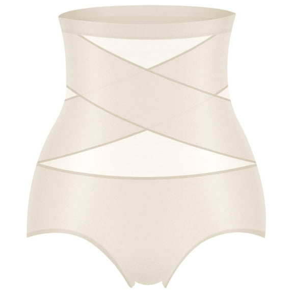 KIJBLAE Women's High Waist Tummy Control Shapewear Body Shaper Slimming Underwear Breathable Seamless Butt Lifter Control Panties Beige XL