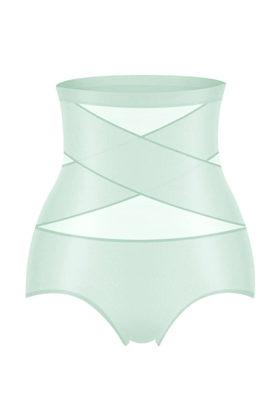 Women's High Waist Tummy Control Shapewear Body Shaper Slimming Underwear Breathable Seamless Butt Lifter Control Panties Mint Green M