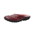 thumbnail image 1 of KIJBLAE Women's Leather Clogs Moccasins Loafers Breathable Slip-On Flat Mule Shoes Comfort House Slippers Wine 43, 1 of 5