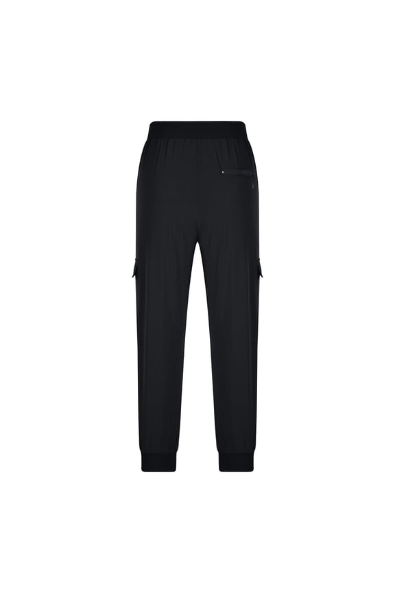 Women's Lightweight Quick Dry Cargo Pants with Zipper Pockets Water-Resistant Workout Running Hiking Travel Stretch Tapered Joggers Sweatpants Black S
