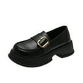 thumbnail image 1 of KIJBLAE Women's Loafers Shoes Buckle Strap Slip-On Chunky Sole Round Toe Black Mary Jane Shoes Black 40, 1 of 7
