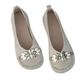 thumbnail image 1 of KIJBLAE Women's Mesh Rhinestone Ballet Flats Breathable Slip-On Pointed Toe Flat Shoes Loafers Comfort Walking Shoes Ladies Shoes Beige 39, 1 of 9