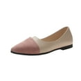 thumbnail image 1 of KIJBLAE Women's Pointed Toe Ballet Flats Faux Suede Leather Slip-On Shoes Office Work Flats Loafers Soft Flats Pink 39, 1 of 8