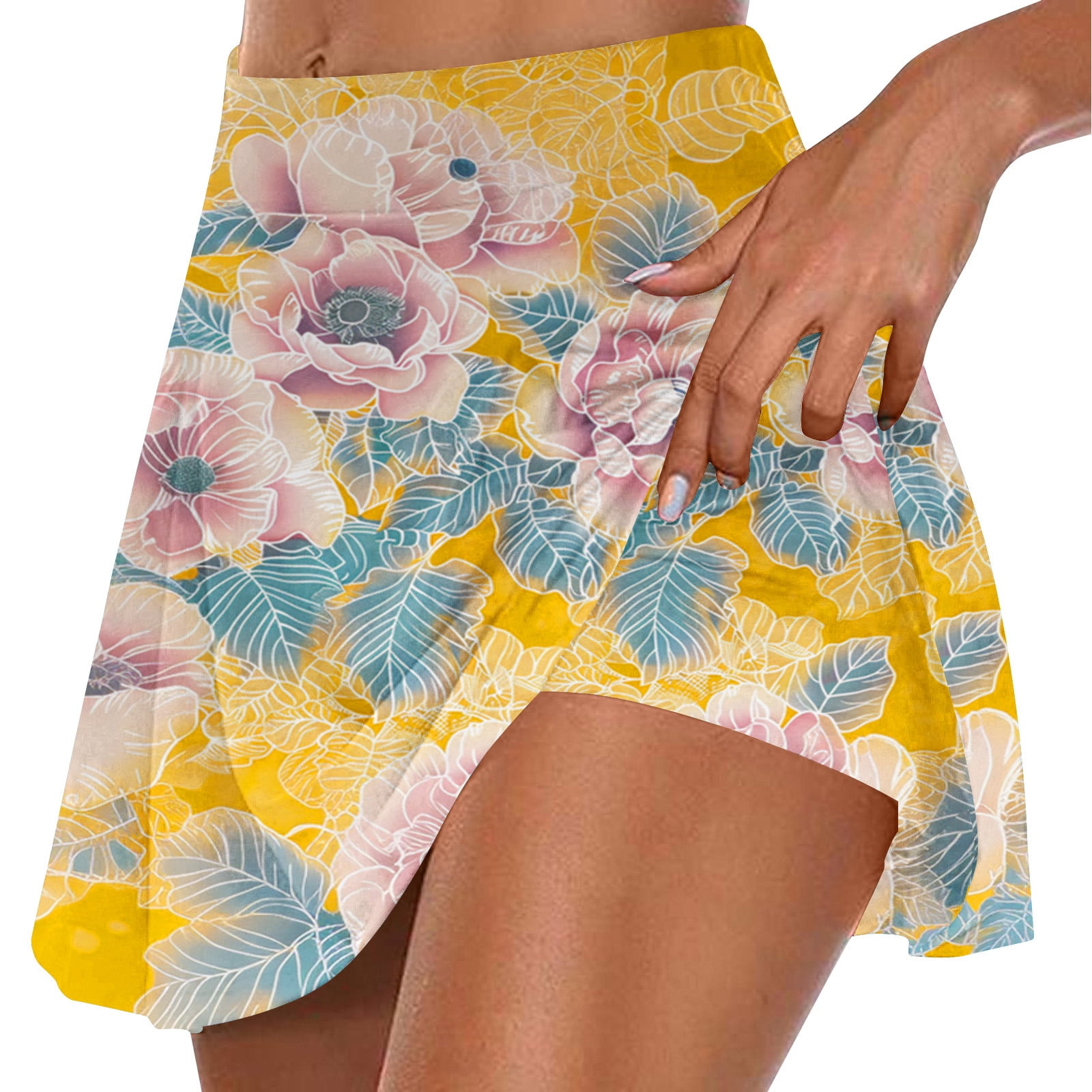 Erge - Girls Pleated Yoga Skort main image 1