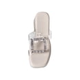 thumbnail image 1 of KIJBLAE Women's Rhinestone Decor Platform Sandals Transparent Strap Open Toe Chunky High Heels Mules Ladies Summer Party Club Shoes White 38, 1 of 6