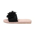 thumbnail image 1 of KIJBLAE Women's Round Toe One Band Soft Sole Slide Slippers, Wide Width Indoor Outdoor Non Slip Casual Summer Beach Slides Black 38, 1 of 9