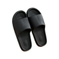thumbnail image 1 of KIJBLAE Women's Slippers and Mens Solid Color Slippers Super Soft Breathable Non-Slip Bedroom Home Slippers Black 42 Lady Slippers, 1 of 4