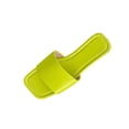 thumbnail image 1 of KIJBLAE Women's Solid Color Square Toe Flat Slides, Wide Width Non Slip Casual Slippers for Beach Pool Summer Yellow 36, 1 of 9