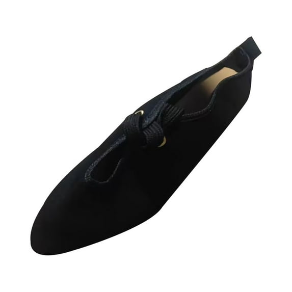 KIJBLAE Women's Suede Lace-Up Flats Bowknot Pointed Toe Slip-On Shoes Loafers Office Ladies Basic Ballerina Flats Black 40