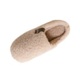 thumbnail image 1 of KIJBLAE Women's Warm Fuzzy Home Slippers, Thick Plush Non-Slip Open Back Slippers for Winter, Soft Cozy Indoor Footwear for Relaxing and Daily Home Use Beige 40, 1 of 9