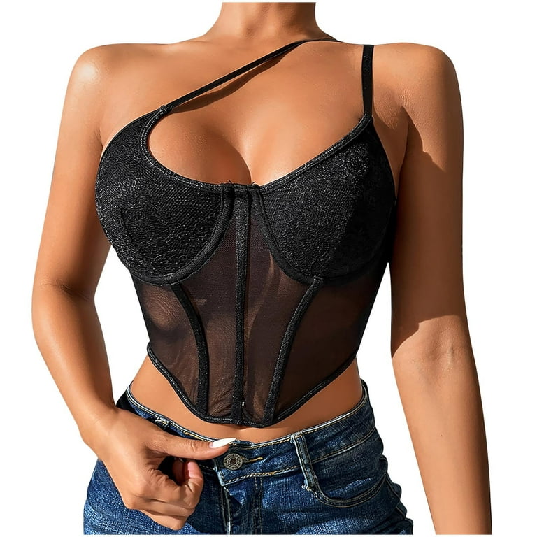 BRABIC Waist Trainer Bodysuit for Women Tummy Control Shapewear Thong  Ribbed One Piece Round Neck Short Sleeve Bodysuit Tops at  Women's  Clothing store