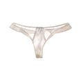 thumbnail image 1 of KIKI DE MONTPARNASSE womens  Silk-Blend Muse Thong, m, White, 1 of 3
