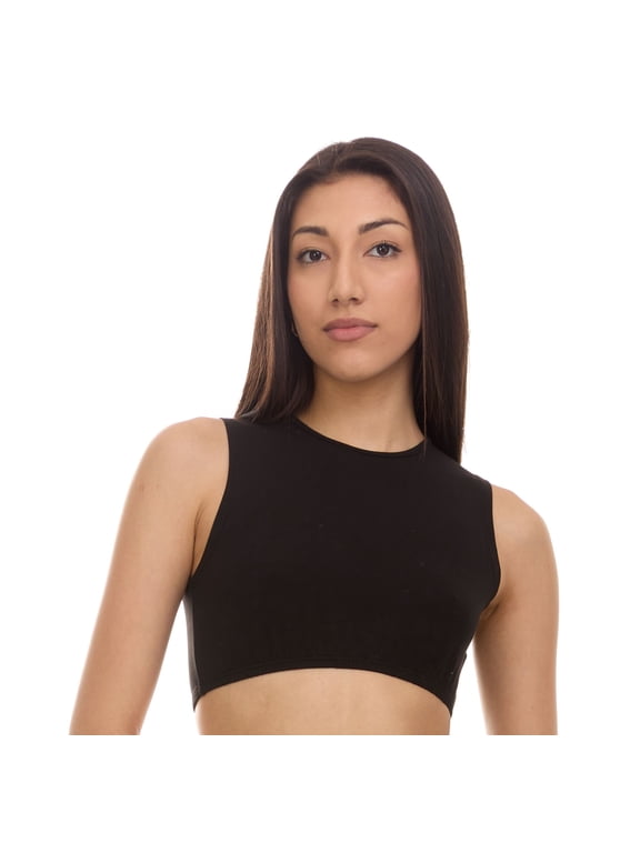Womens Sleeveless Crop Shell Black xx large