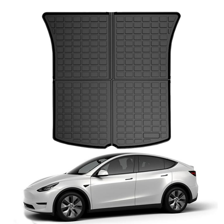KIKIMO Tesla Model Y Floor Mats, Tesla Model Y 2020-2023 2024 Accessories,  All Weather Floor Mat Front Rear Cargo Liner Mat, Anti-Slip Floor Mat