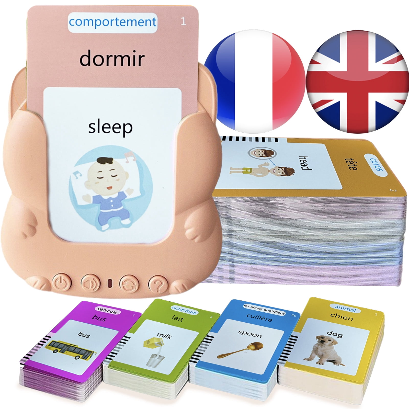 KILOGOGRAPH French Talking Flash Cards Bilingual - Pocket Speech for ...
