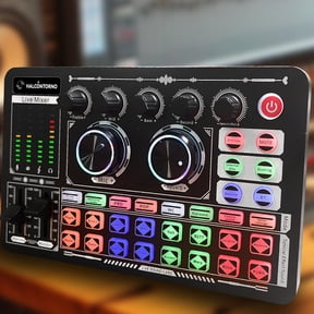 KILOGOGRAPH Podcast Sound Board F999 - Music Mixer Board for PC, DJ Mixer for Beginners, Audio Interface