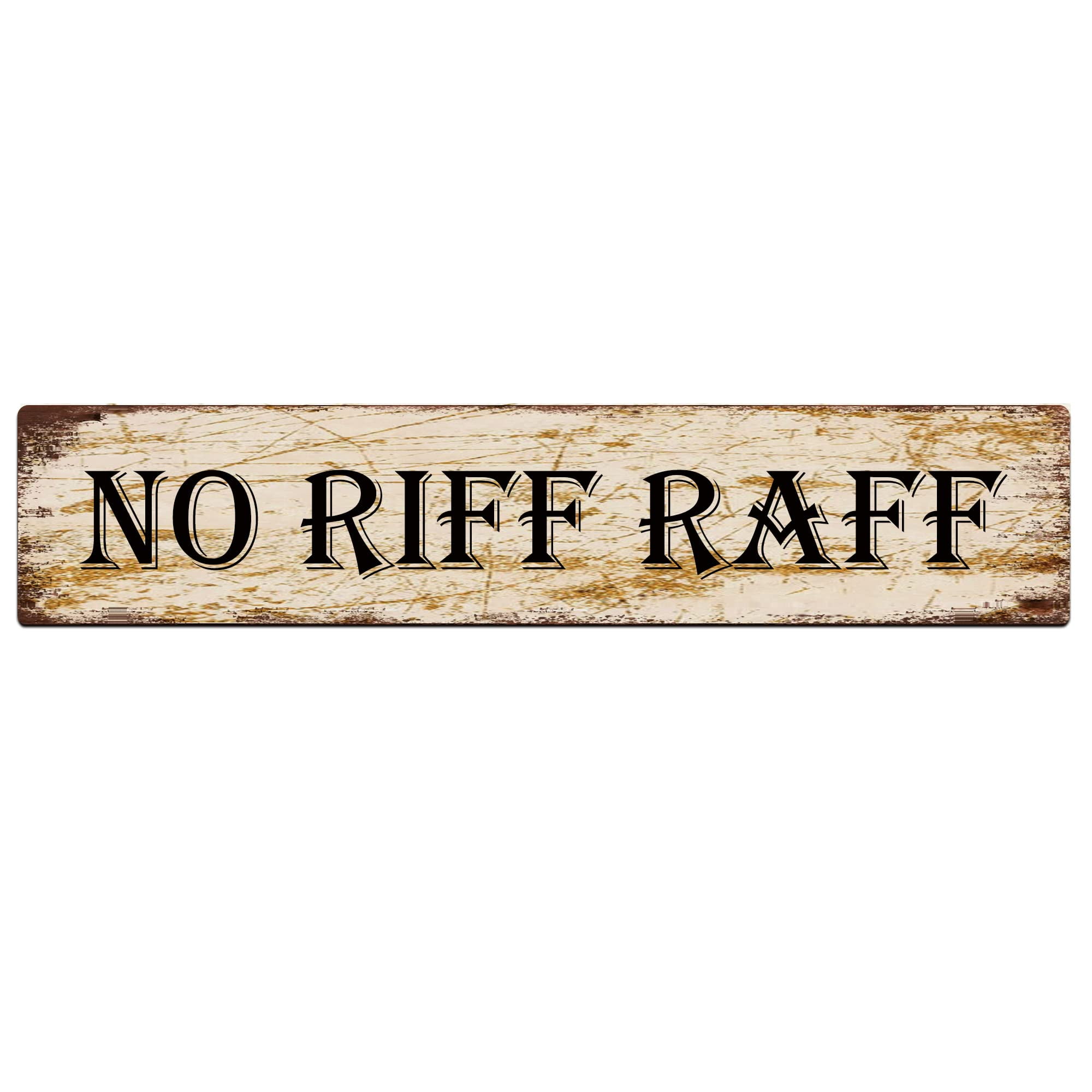 KILSPU No Riff Raff AIF4 Sign Vintage Metal Sign Retro Metal Plaque Bar Pub Poster Wall Art